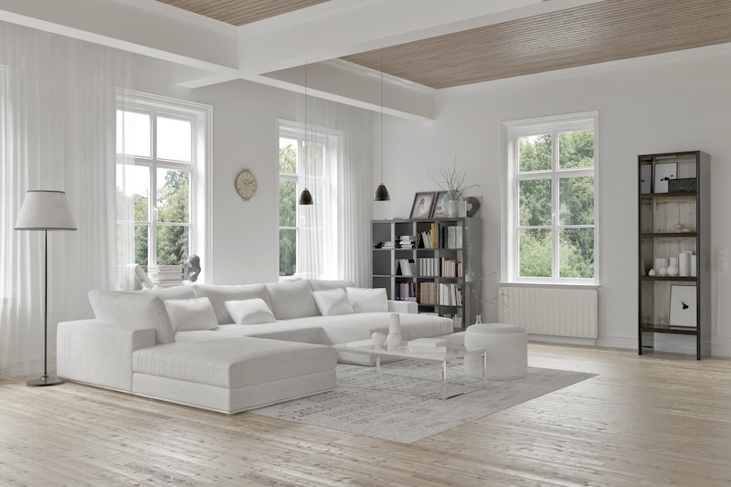 casement and awning windows in a living room