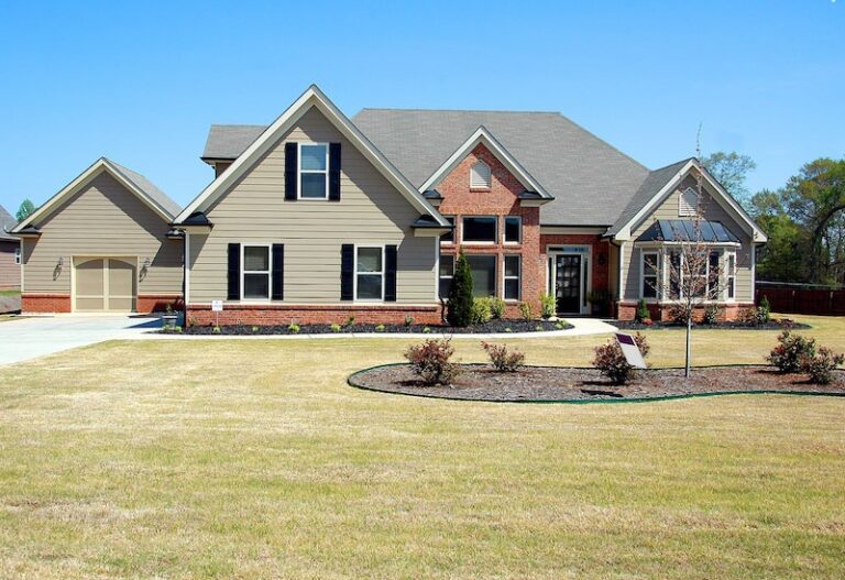 home with landscaping