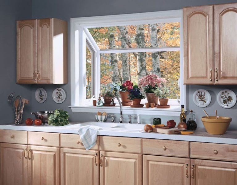 kitchen with garden window