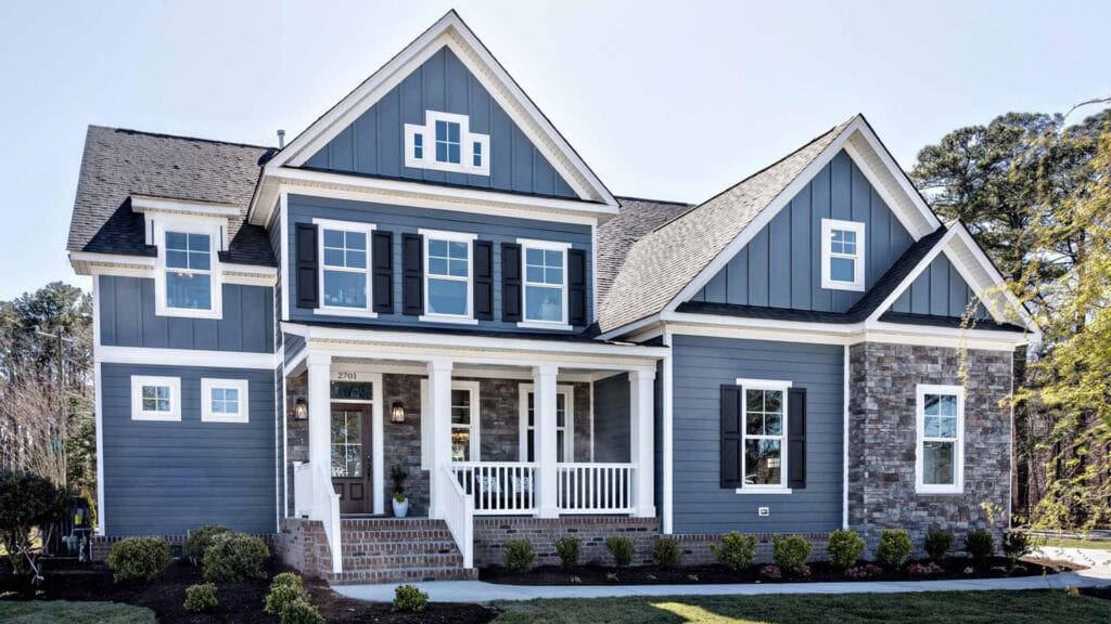 home with board & batten vinyl siding